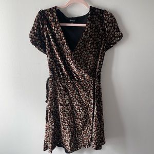 Adorable Velour Wrap Dress